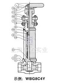 WJ/Z41H/Y鍛鋼波紋管閥門 結(jié)構(gòu)圖