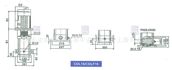 CDL16 / CDLF16系列多級(jí)泵 安裝尺寸
