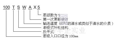 TSWA臥式多級(jí)泵 型號(hào)說(shuō)明