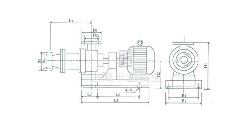 I-1B型濃漿泵 安裝尺寸