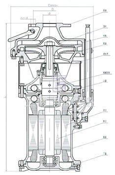 QYP潛水電泵結(jié)構(gòu)簡圖