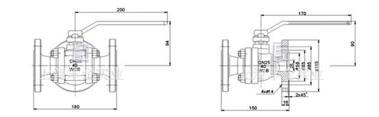 節(jié)能型焦爐專用球閥 結(jié)構(gòu)圖1