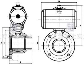 Q641氣動(dòng)放料球閥結(jié)構(gòu)圖