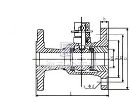 QQ641氣動高溫球閥結(jié)構(gòu)圖