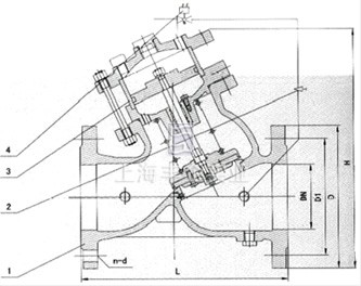 H108X活塞式電動遙控閥 結構圖