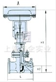 襯氟塑料氣動波紋管調節(jié)閥 結構圖2