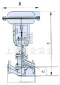 襯氟塑料氣動波紋管調節(jié)閥 結構圖1