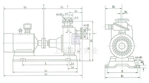 CYZ-A自吸油泵外形及安裝尺寸