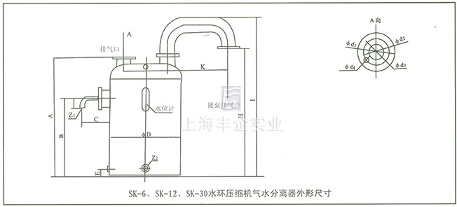 SK真空泵 外形及安裝尺寸圖7