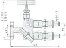 EN5-15 1151型一體化二閥組 外形尺寸圖