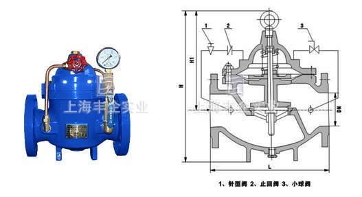 300X緩閉止回閥外形尺寸圖