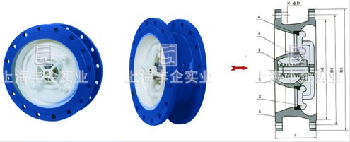 CVKR大口徑止回閥外形尺寸圖