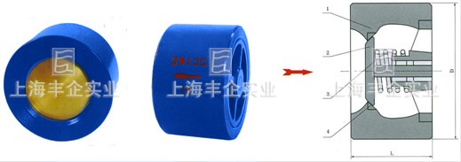 CVWR型對(duì)夾式靜音止回閥外形尺寸圖