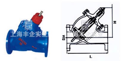 多功能三合一止回閥外形尺寸圖