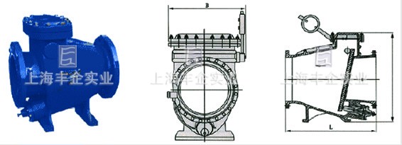HH44微阻緩閉止回閥外形尺寸圖